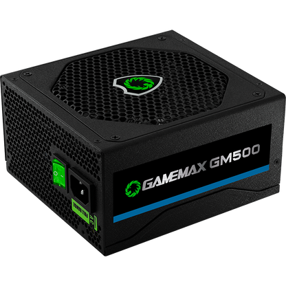 Fuente de Poder GameMax GM-500 de 500W (Semi-Modular, Certificado 80+ Bronce, ATX)