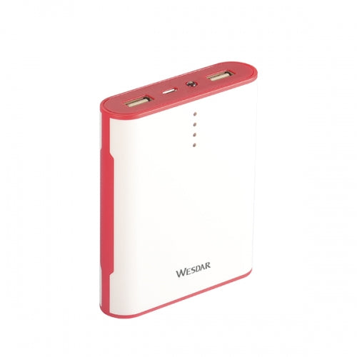 Power Bank Wesdar S45 8000mha Red/White