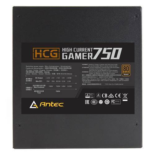 Fuente de Poder Antec HCG 750W (Full Modular, Certificado 80+ Bronce)