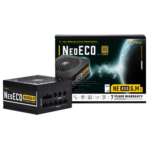 Fuente de Poder Antec NEOECO NE850G 850W (Full Modular, Certificado 80+ Gold)