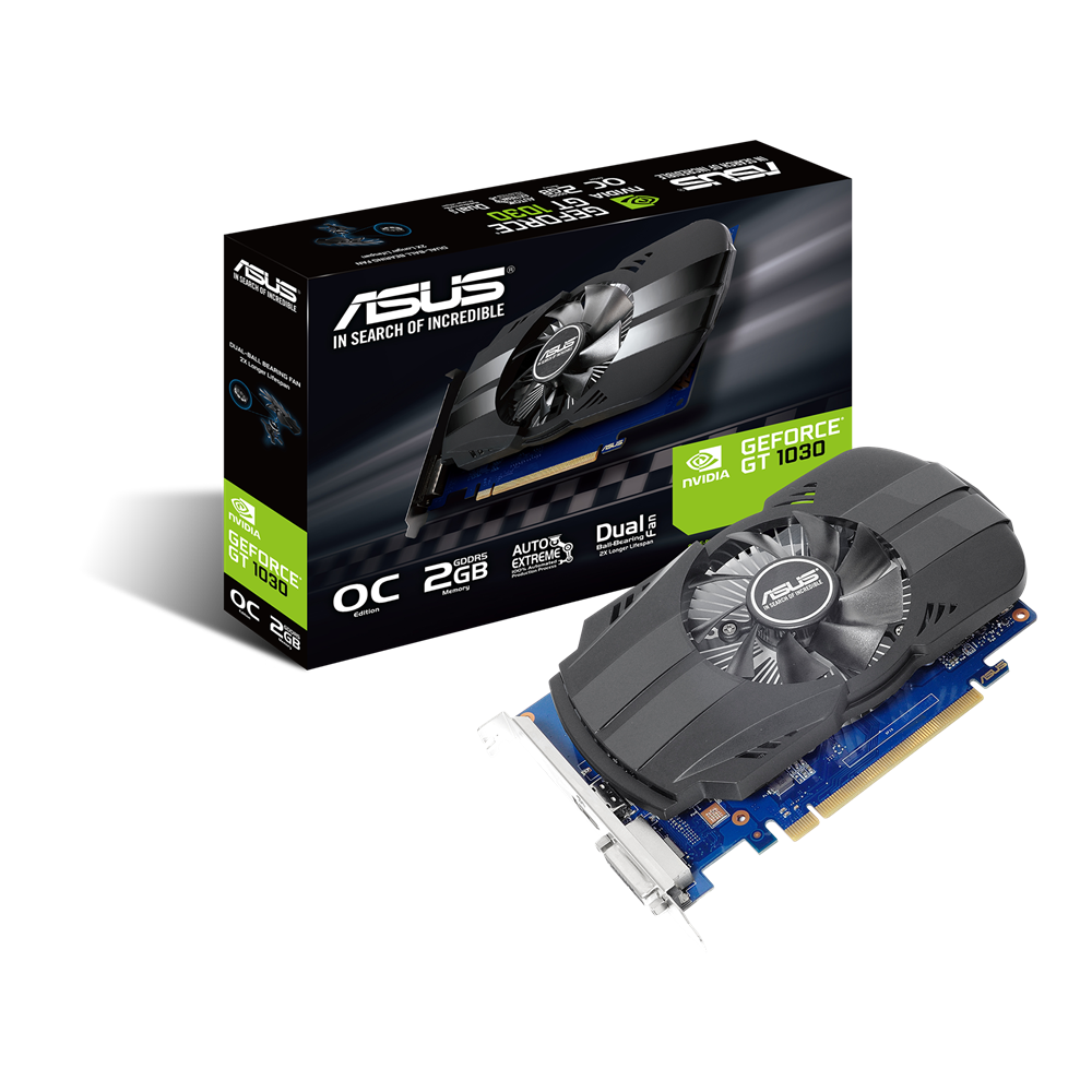 Tarjeta de Video Asus Phoenix GF-GT1030 O2G 2GB