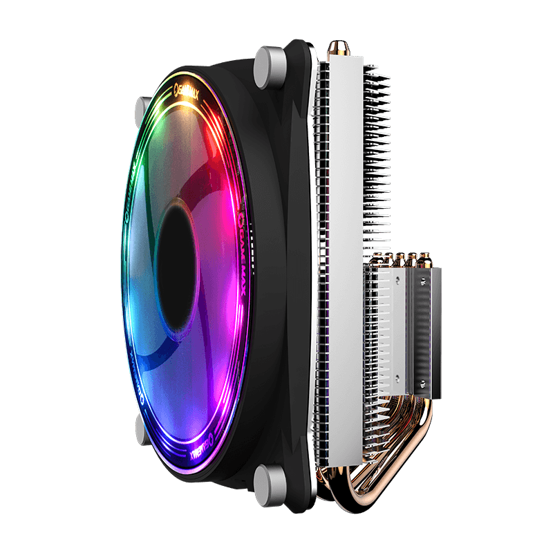 Disipador de Aire Gamemax Gamma 300 Rainbow (Intel/ AMD, PWM, 120mm, 1900RPM, Negro)