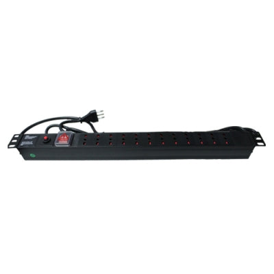 PDU Exelink de 12 Posiciones, Switch On/Off, Negro