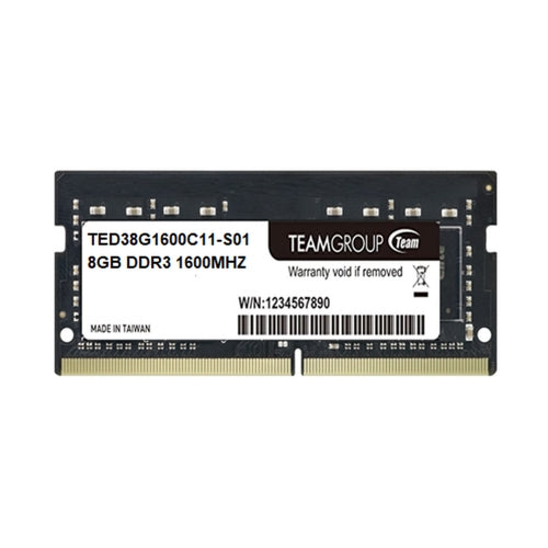 Memoria RAM TeamGroup Elite de 8GB (DDR3, 1600MHz, CL19, SO-DIMM)