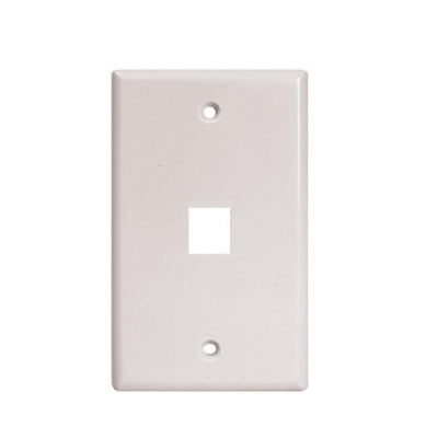 Faceplate plano 1 puerto Exelink vertical blanco