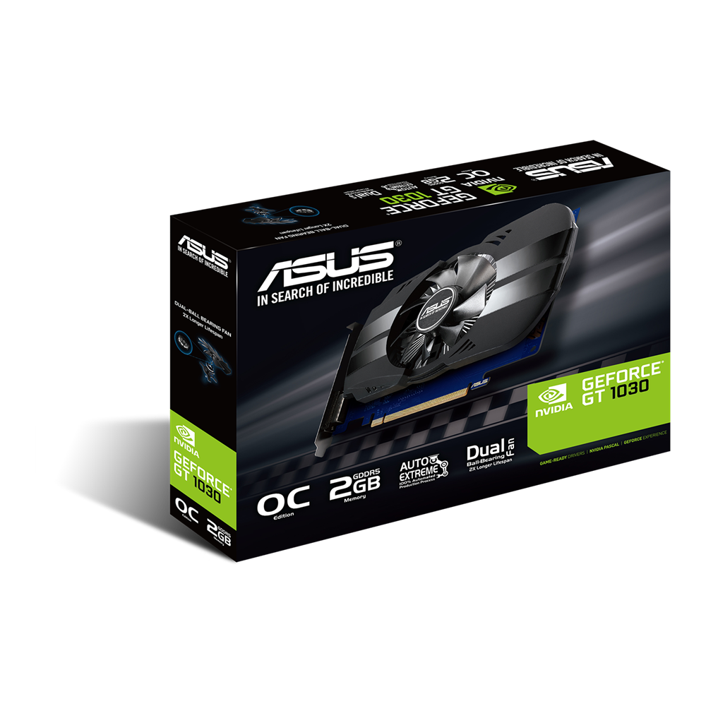 Tarjeta de Video Asus Phoenix GeForce GT 1030 OC edition 2GB