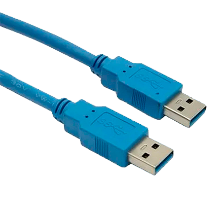 Cable USB Exelink de 2 metros (Macho a Macho, USB 3.0, Azul)