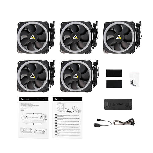 Pack 5 Ventiladores Antec Prizm 120 ARGB + Controlador