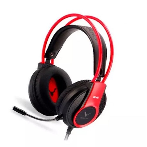 Audífonos Gamer Wesdar GH6 (Jack 3.5mm, LED Multicolor, Negro/Rojo)