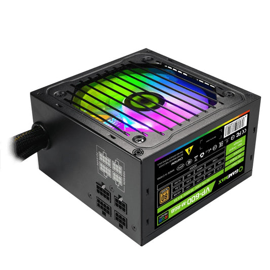 Fuente de Poder Gamemax 600W RGB VP-600-RGB 80+ Bronze