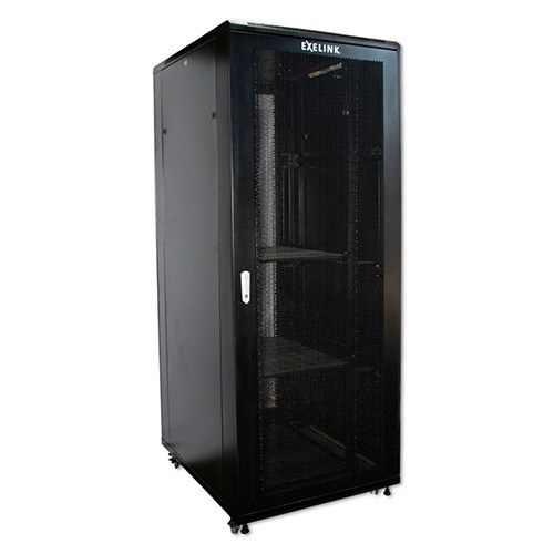 Rack de Piso Exelink Microperforado de 42U (800 x 1200mm, Chapa y Llave, IP20)