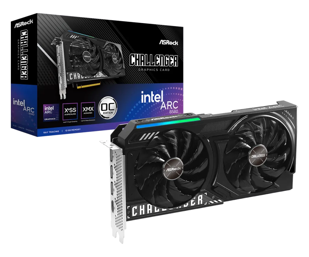 Tarjeta de Video ASRock B580 Challenger 12GB OC - vista 1
