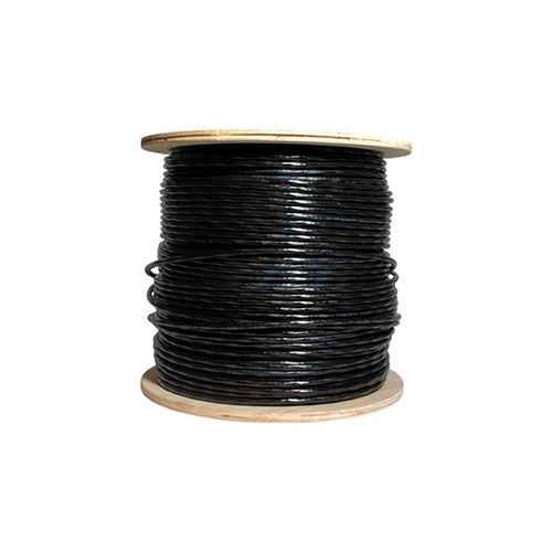 Rollo Cable Exterior Exelink Cat 6 Negro 100% Cobre 23AWG