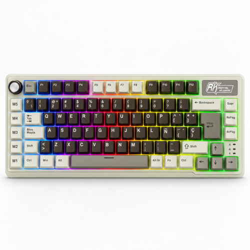 Teclado Mecánico Royal Kludge RK-L75 Mokka Grey