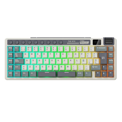 Teclado Mecánico Royal Kludge RK-M70 Cyan Purple - vista 1