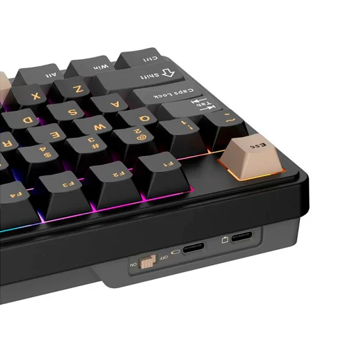 Teclado Mecánico Royal Kludge N99 Phantom, Switch Beige - vista 7