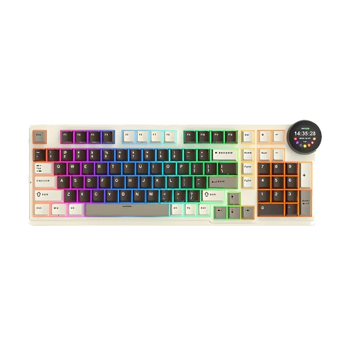 Teclado Mecánico Royal Kludge N99 Mocha Grey, Switch Beige