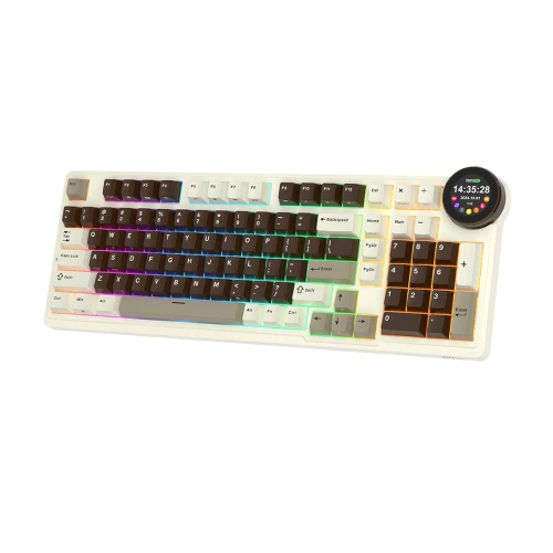 Teclado Mecánico Royal Kludge N99 Mocha Grey, Switch Beige - vista 2