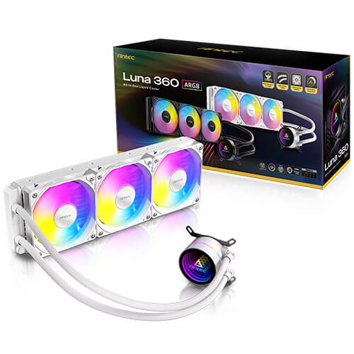 Watercooling Antec Luna 360 ARGB White - vista 5