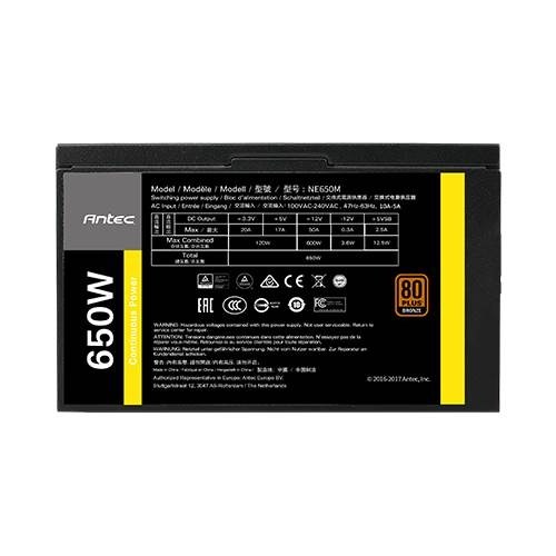 Fuente de Poder Antec NE650M V2 650W 80 plus Bronze - vista 9