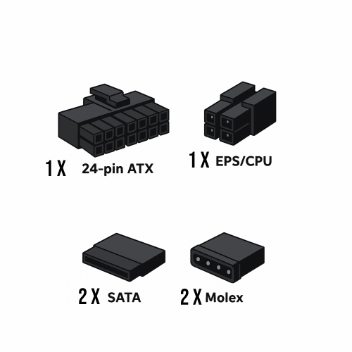 Fuente de Poder Clio de 500W Slim SFX S603 - vista 6