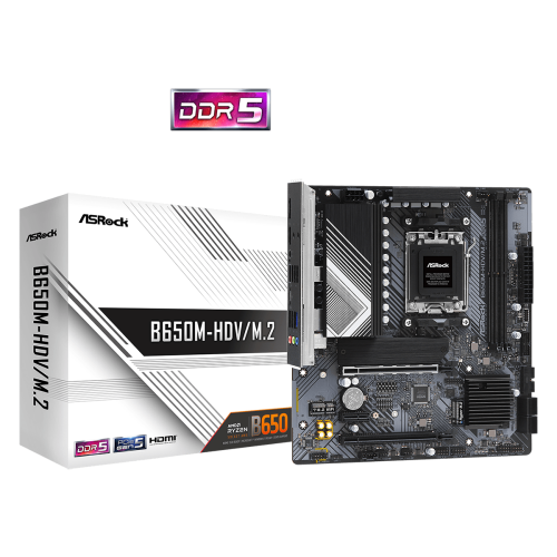 Tarjeta Madre ASRock B650M-HDV/M.2 AMD AM5 DDR5 Micro ATX