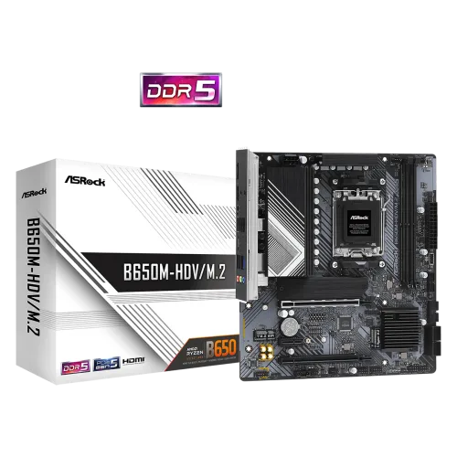 Tarjeta Madre ASRock B650M-HDV/M.2 AMD AM5 DDR5 Micro ATX