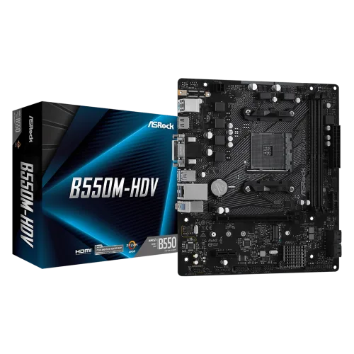 Tarjeta Madre ASRock B550M-HDV AMD AM4 Micro ATX DDR4