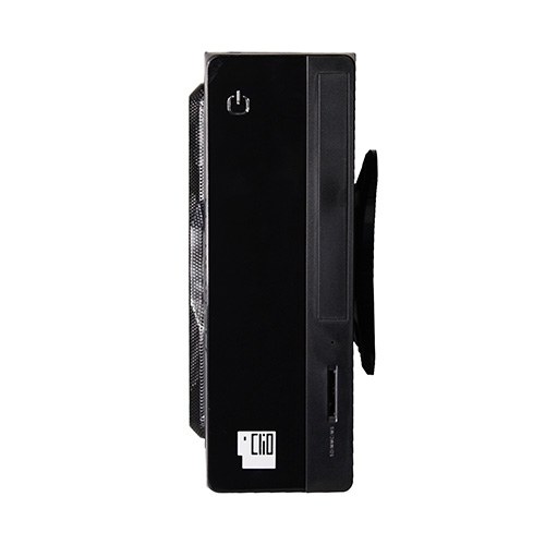 Gabinete Clio Ultra Mini ITX S101B 2 USB Negro con fuente de poder