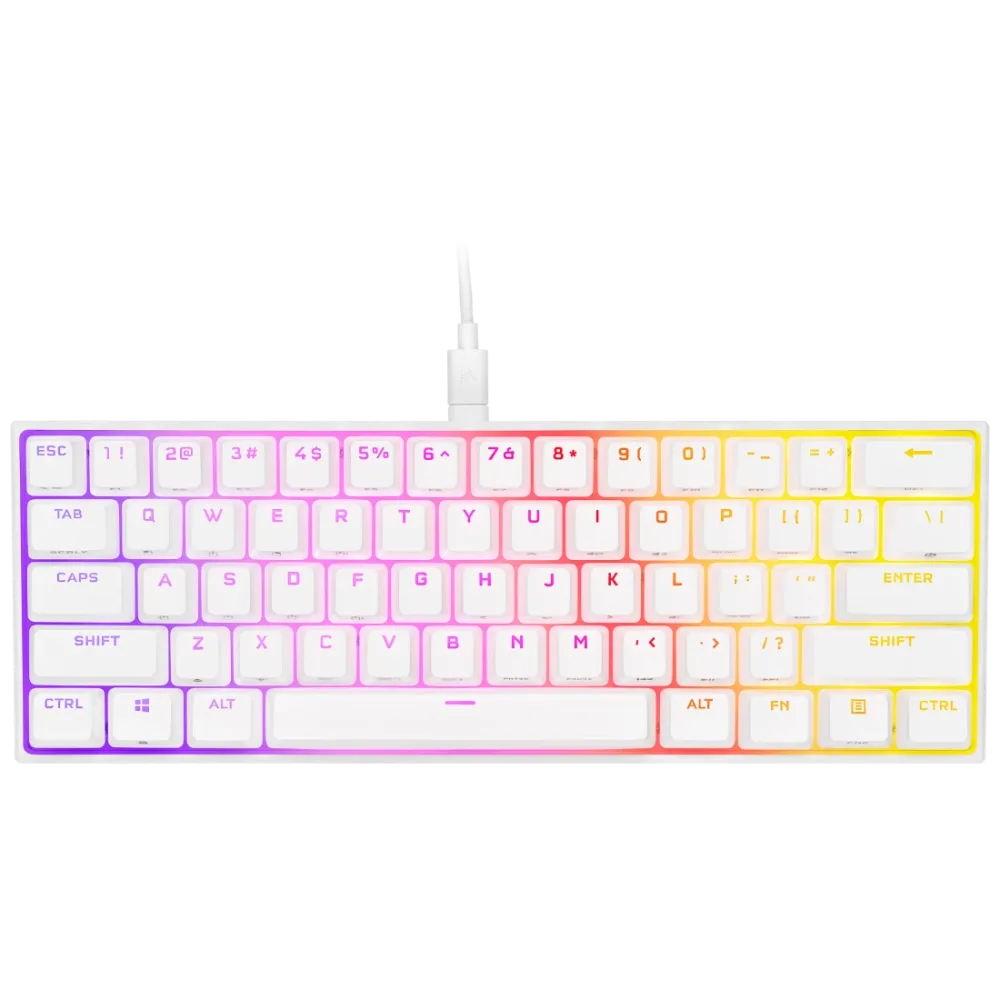 Teclado Mecánico Corsair K65 60% RGB Blanco