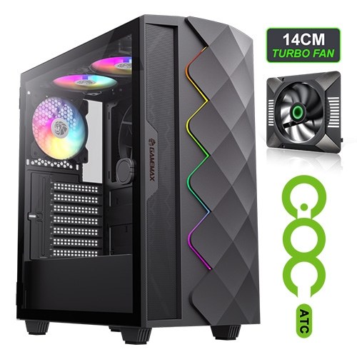 Gabinete Gamer Gamemax Diamond CP Black
