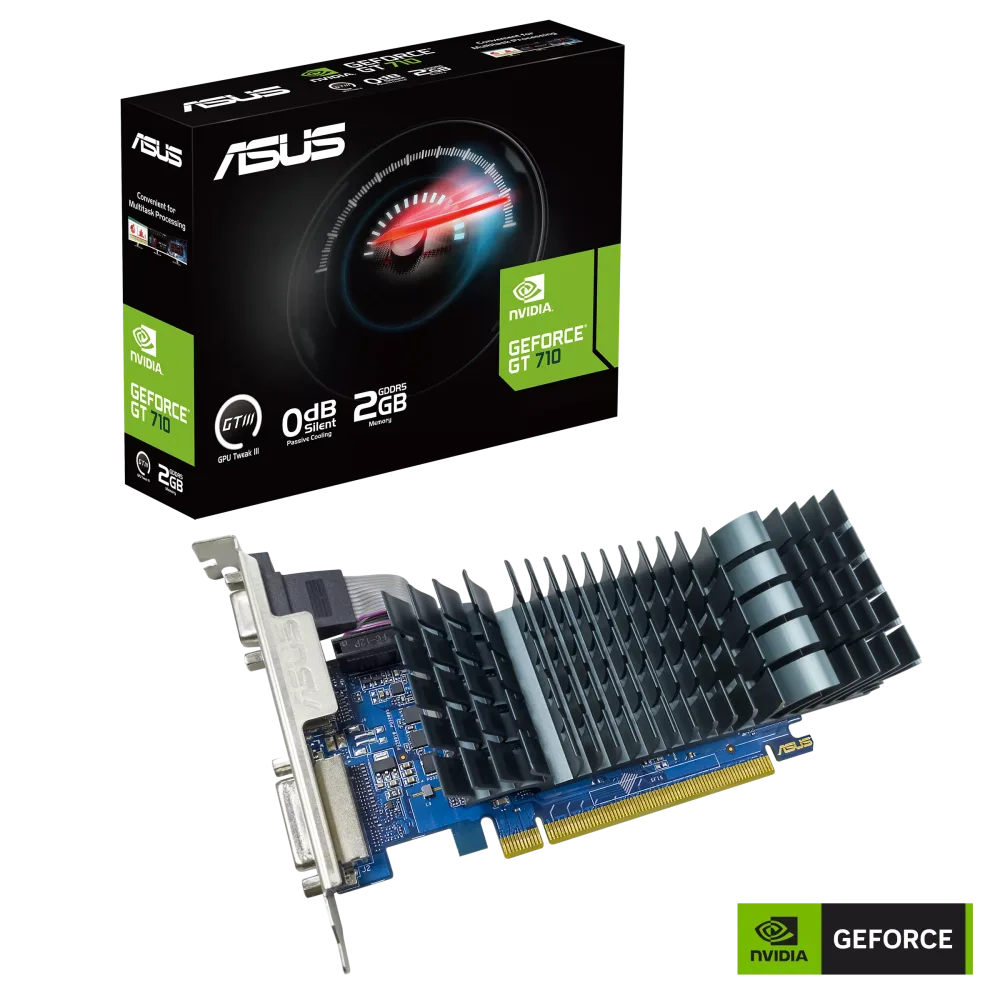 Tarjeta de Video ASUS GeForce® GT 710 2GB GDDR5 EVO - vista 1