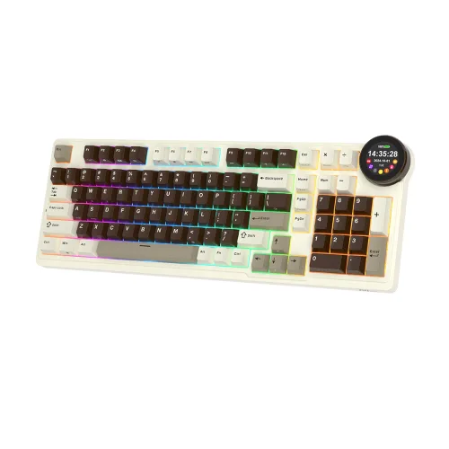 Teclado Mecánico Royal Kludge N99 Mocha Grey, US - vista 2